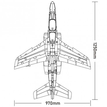 ALPHA JET Gris 80mm EDF 970mm XFLY XF102P-G