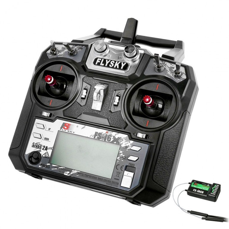 Radio FS-i6X Mode 1 et Récepteur 6 Voies 2.4GHz FLYSKY