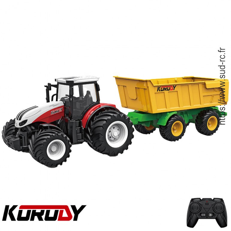 Tracteur et Remorque basculante RC 2.4GHz Korody 6643K